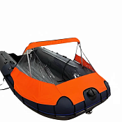 Тент универсальный носовой для лодки ПВХ 340-450 оранжевый